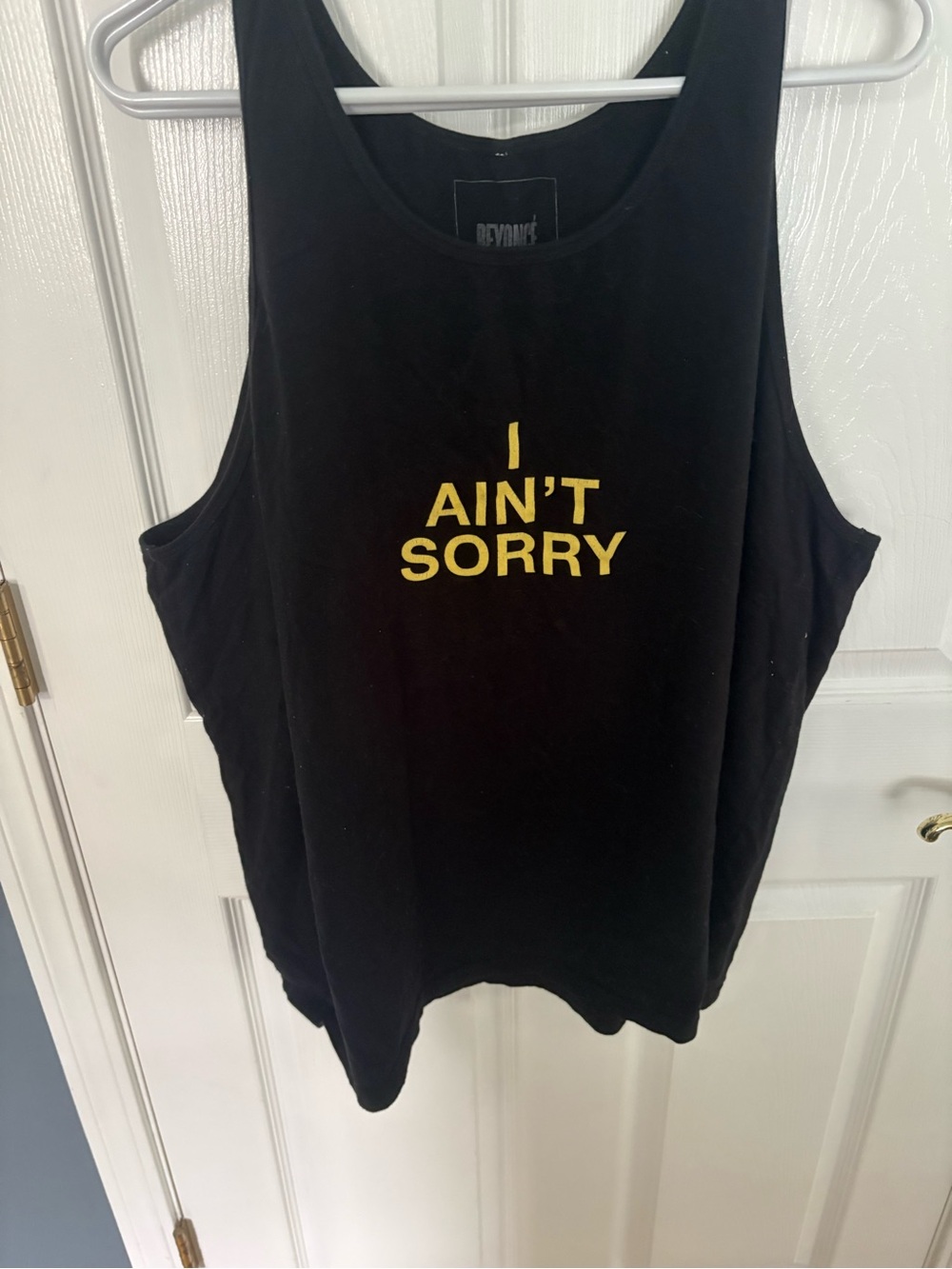 Official Beyoncé "I AIN'T SORRY" Print Black Tank Top - 2X